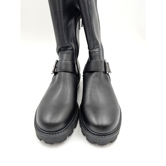 Marc Fisher Ganven Over-The-Knee Boots Buckle Women's Black Size US6.5M EU37 - Picture 2 of 16
